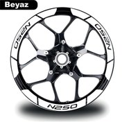 Resim ELİTE TRADESMAN Beyaz Bajaj N250 Geniş Jant Sticker Etiket Modeli 