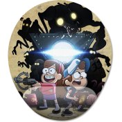 Resim Pixxa Gravity Falls / Esrarengiz Kasaba Bilek Destekli Mousepad Model - 3 Oval 