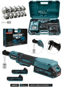 Resim Assur ASR270 21V Akülü Darbeli Cırcır Kolu 3/8" Profesyonel Somun Sıkma Sökme Mavi 