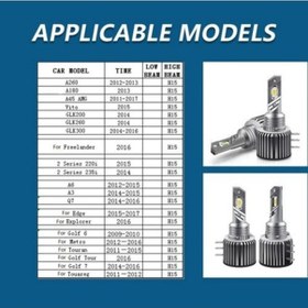Resim Lasonstiges H15 Led Gündüz Farları Araba Far 20000lm 80 W Bmw-/mercedes Glk/a180/audı-q7 A6 A3/golf 6 7 