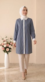 Resim Doque Çizgili Tunik 61046 - 40 / lacivert 
