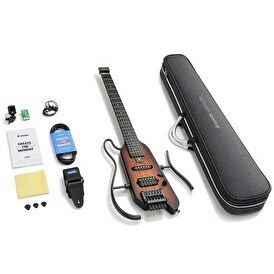 Resim Donner HUSH-X Headless Traveller Sunburst Elektro Gitar Seti 