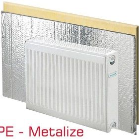 Resim Şeker Portakalım Alüminyum Folyolu 50X100CM KALINLIK:10MM Radyatör Petek Arkası Isı Yalıtım Izolasyon Levhası 4 Adet 