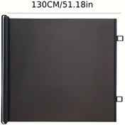 Resim Katlanır Kapı, Ağlı Kapı veya Köpek Kapanı, 78.74cm Yükseklikte, Genişliği 129.54cm'ye kadar Uzayabilir, Kapı Geçitleri, Merdivenler, Koridorlar için Güvenlik Kapağı, İç/Dış Mekan (Siyah, 78.74cm x 129.54cm) 