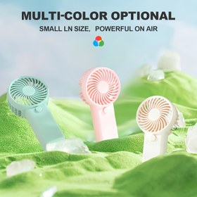 Resim Mini El Tipi Fan, Taşınabilir Hafif Pil ile Çalışan Fan (Pil Olmadan), Yüksek Hızlı Sessiz Dış Mekan Fanı Yaz Soğutması için. 