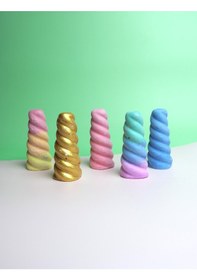 Resim 5'li Renkli Yumuşak Unicorn Tebeşir Seti 