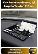 Resim Premium Araç Içi Kaydırmaz Torpido Organizeri Numaratör Çizdirmez Çok Fonksiyonlu Araba 