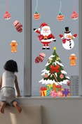 Resim STİCKERCI BEY YENİ YIL - YILBAŞI - KARDAN ADAM - NOEL BABA - KAR TANESİ ARMA FOSFOR STİCKER SETİ 