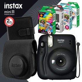 Resim Instax Mini 11 Siyah Fotoğraf Makinesi Ve Mega Hediye Seti 