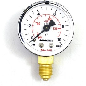 Resim Genel Markalar Çap 63 0/10 Bar Kuru Tip Basınç Ölçer, Manometre, Basınç Göstergesi 1/4 inch 