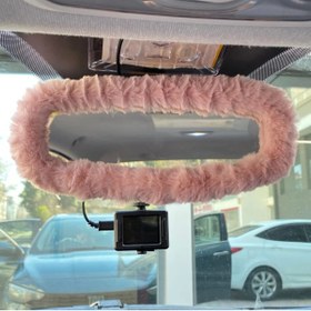 Resim Genel Markalar Peluş Dikiz Ayna Kılıfı Süs Pudra Pembe 