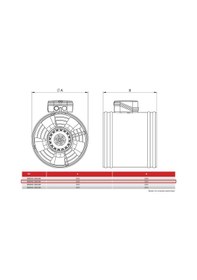 Resim BVN Bahçıvan 25 CM BORAX 250-2K 100 watt 1500 m3/h 2700 DD 220/230 volt Monofaze Aksiyel Kanal Tipi Fan Aspiratör 