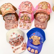 Resim LEMON LOVE Gençler için Kapibara Beyzbol Şapkası - Kalpler, Yıldızlar ve Gökkuşağı ile Sevimli Karikatür Kapibara Tasarımı, Ayarlanabilir Snapback Şapka Dış Mekan Yürüyüşü, Günlük Kullanım, Saç Sabitleme, Çok Renk Seçenekleri 