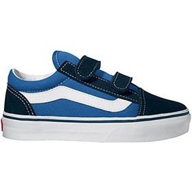 Resim Vans Lacivert Erkek Çocuk Süet Kanvas Yürüyüş Ayakkabısı VN000VHENWD1 Old Skool V 