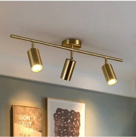 Resim Riolight Modern Matt Altın Kaplama 3xgu10 Duylu 3000k Hareketli Başlık Spot Ampül Dahildir Ekitme Gold 