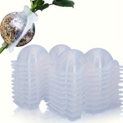 Resim 10 adet, Yeniden Kullanılabilir Ağaç Kök Büyüme Kutusu Kökleme Topu Grafting Aracı Bitki Kesimleri için, Yüksek Basınçlı Kök Makinesi Hava Katlama Yetiştirici Pot Kökleme Cihazı İç ve Dış Mekan Bahçe Malzemeleri için 