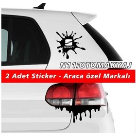 Resim Seat Toledo Sticker 2Adet Kapı Far Tampon Bagaj Stickerı 