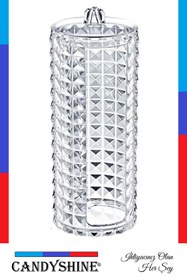 Resim CandyShine Diamond Premium Disk Pamukluk Organizer Modern Kozmetik Düzenleyici Şık Pamukluk Makyaj Organizer 