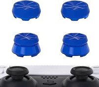 Resim PlayVital Thumbs Pro Hurricane Thumbstick Extender ps5 Controller Thumb Grip Caps, PS5 Kablosuz Denetleyici için Joystick Caps - 2 Yüksek Yükseltme ve 2 Orta Yükseltme İçbükey - Mavi 