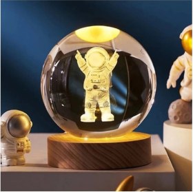 Resim Astronot Tasarımlı Işıklı Cam Küre Cap 6 cm Kod 52 