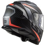 Resim Ls2 Storm 2 Racer Full Face Motosiklet Kaskı 66913 Mat Titanyum Turuncu 