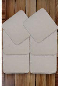 Resim My Evilla Kaymaz Sandalye Minderi 6'lı 40x40 Krem 