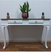 Resim Roys Ahşap 120 Cm Çekmeceli Beyaz Ceviz Dresuar Ahşap 