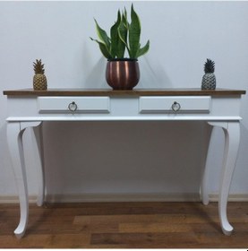 Resim Roys Ahşap 120 Cm Çekmeceli Beyaz Ceviz Dresuar Ahşap 