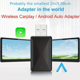 Resim FLIXIVI Carplay Android Auto Kablosuz Adaptör Araba Tak ve Çalıştır, USB Güçlü, OEM Kablolu Android Auto'dan Kablosuz USB Donglesine, Carplay Kablosuz Adaptörü 