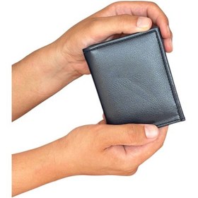 Resim Premium Serisi Özel Kutulu Lüks Deri Klasik Dikey Cüzdan Kemer Kartlık Ve Saat Erkek Seti Lacivert 