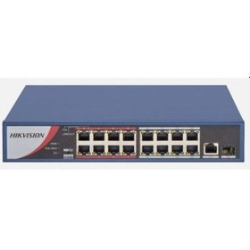 Resim Hıkvısıon Ds-3e0318p-e/m 16fex1ge+1ge Sfp Yönetilemez 130w Poe Switch 