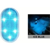 Resim Tongdashop Dokunmatik Kontrollü Araç Led Bagaj Lambası - Çok Renkli Usb Iç Aydınlatma Ice Blue 