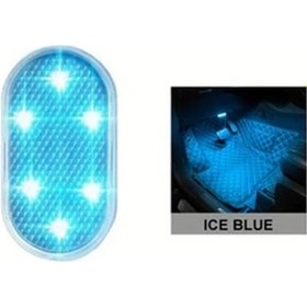 Resim Tongdashop Dokunmatik Kontrollü Araç Led Bagaj Lambası - Çok Renkli Usb Iç Aydınlatma Ice Blue 