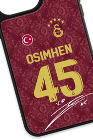 Resim Galatasaray Victor Osimhen 3. Forma İmzalı Cam Telefon Kılıfı - iPhone 15 Pro Max 