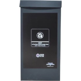 Resim Şık Turuncu Çevre Dostu Atık Kutusu, Pratik ve Güzel Tasarım 