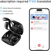 Resim AI Çeviri Kulaklıkları, Abonelik Olmadan Ücretsiz Çeviri, Sesli / Çapraz Platform / Gerçek Zamanlı Çeviri. ANC Gürültü Önleme 3-in-1 Dil Çeviri Cihazı, for iphone ve Android ile Uyumlu, Aramalar / Müzik / İş / Seyahat / Çalışma / Spor İçin Uygun 