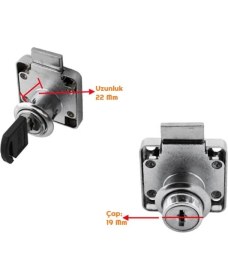 Resim Zhltools Çekmece ve Dolap Kilidi (Kare) 