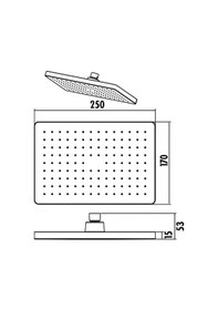 Resim Creavit Sh630sm Tepe Duş Sistemi Kare Mat Siyah 