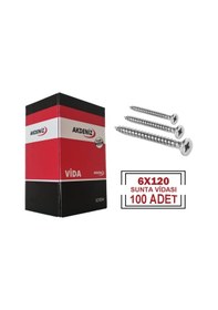 Resim Akdeniz Sunta Vidası 6X120 100 Adet 