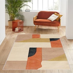 Resim Rovigo Dijital Baskı Yıkanabilir Kaymaz Taban Salon Halısı Rvg0587, Turuncu, 180 x 250 