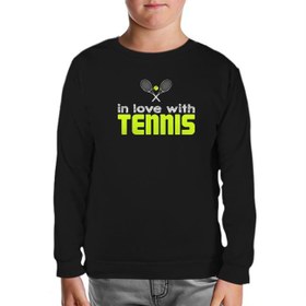 Resim Tenis - In Love With Siyah Çocuk Sweatshirt 