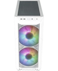 Resim Cooler Master ARGB H500 WGNN S00 Temperli Cam USB-C 3.2 Mid Tower Kasa Beyaz 