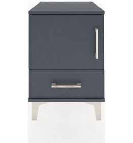 Resim Hyperion Komodin Tek Raflı Tek Çekmeceli Tek Kapaklı 44x44x64 Antrasit-antrasit Antrasit 