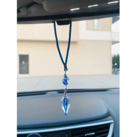 Resim 2 Adet Cam Damla Araba Ayna Süsü Araba Nazarlık Nazar Koruması, Yeni Araba Hediyesi 