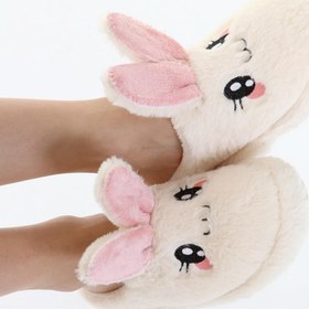 Resim Beyond Kadın Krem Rabbit Yumuşak Tüylü Gondol Ev Terliği 3cm BYNDFKB01 - KREM / 