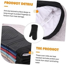 Resim PLAFOPE Isıya Dayanıklı Silikon Fırın Eldiveni Kaymaz Silikon Eldiven Güvenli Ve Konforlu Mutfak Kullanımı Için Su Geçirmez Tasarım Kolay Temizlik Ve Kullanım 