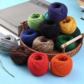 Resim 1 rulo 25m/984.25 inç çok renkli kenevir ipi DIY sanat el sanatları, sarılma dikiş malzemeleri için 