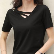 Resim Kadınların Günlük Moda V-Yaka Üstü 