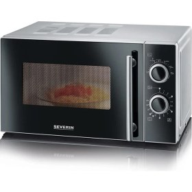 Resim Severin Severın Mikrodalga Fırın, Buz Çözme ve Isıtma Için Mikrodalga Fırın, Eşit Isı Dağıtımı Için Döner Tablalı Mikrodalga Fırın, Gümüş/siyah, Mw 7862 
