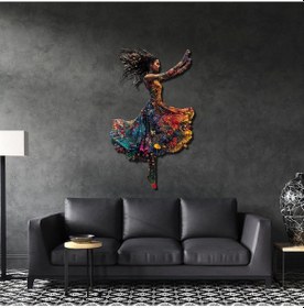 Resim Çiçek Açan Kadın Metal Tablo 